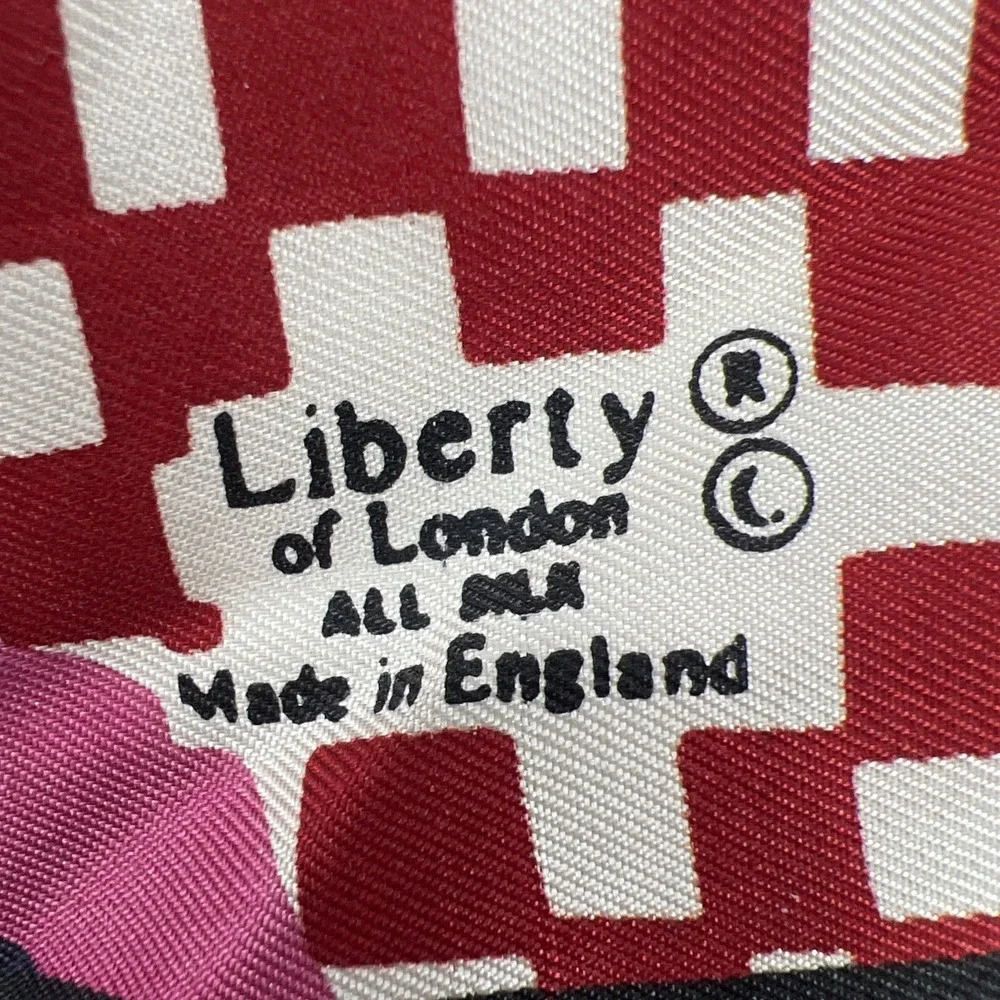 Liberty Of London Vintage Abstract Design 100% Silk Scarf 26